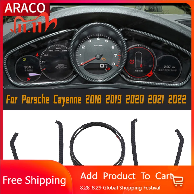 

Наклейки на интерьер для Porsche Cayenne 2018 2019 2020 Aksesori Dekorasi Mobil Turbo 2021 2022 Bingkai Hiasan L четыре Dasbor Mobil S