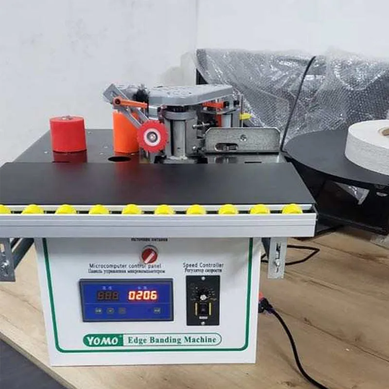 【Popular】Mini Edge Banding Machine Straight & Curve PVC Manual Edge Bander Automatic Cutting Woodworking Machinery