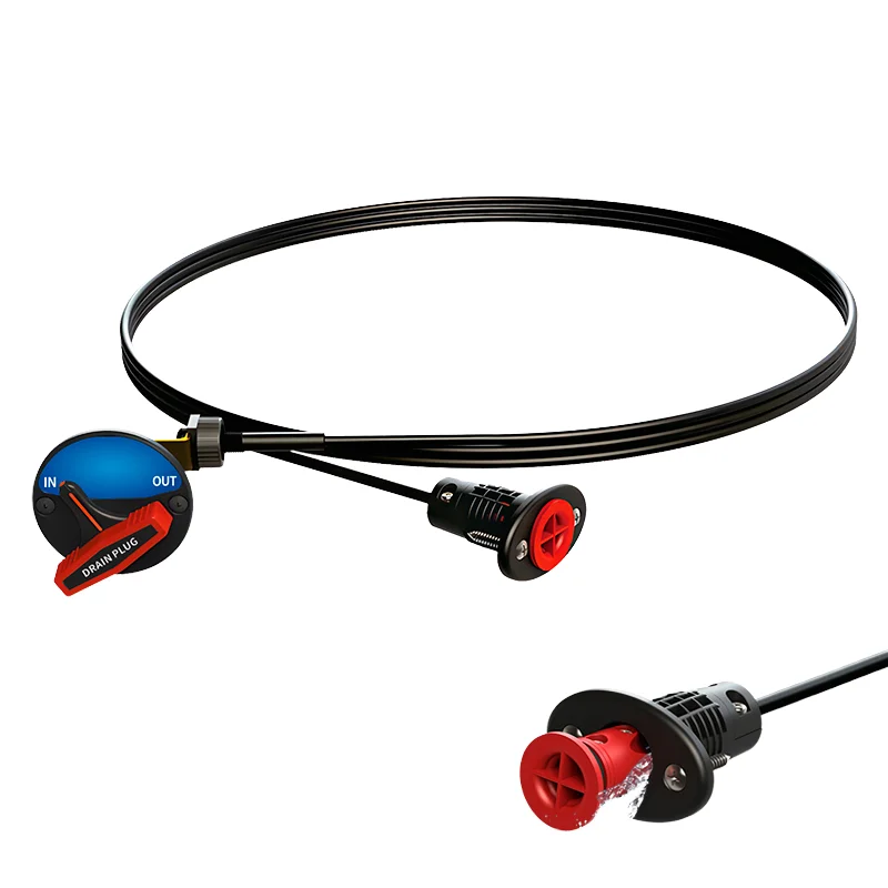 

ROQIFY New Remote Control Drain Plug Kit Bass Boat Cable Operated Marine Drain Valve System Made of Plastic