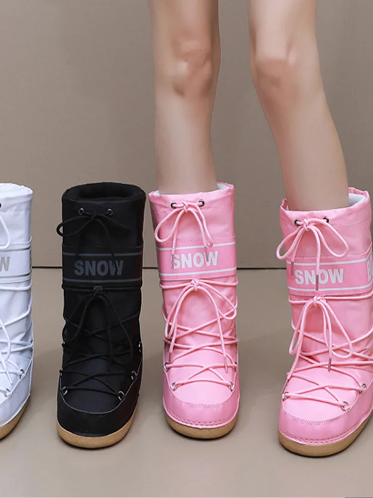 

Зимние ботинки на шнуровке для женщин, утепленные флисом, с длинным мехом, на резиновой подошве, на высоком каблуке, повседневные стильные кроссовки для женщин.