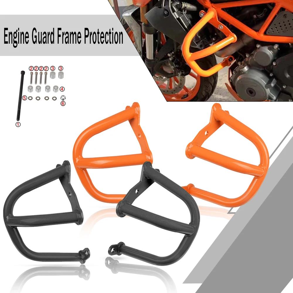 

For KTM Duke 390 250 2013 - 2024 Duke250 2017-2022 2023 2021 Duke350 Engine Guard Crash Tank Bar Bumper Fairing Frame Protector