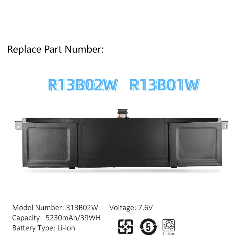 R13B02W   R13B01W Laptop Battery For Xiaomi Mi Air 13.3