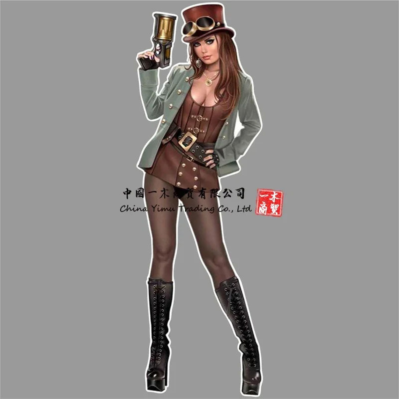 

vietnam war Sticker Punk Pin Up Girl Steam Sticker Sexy Hot Revolver
