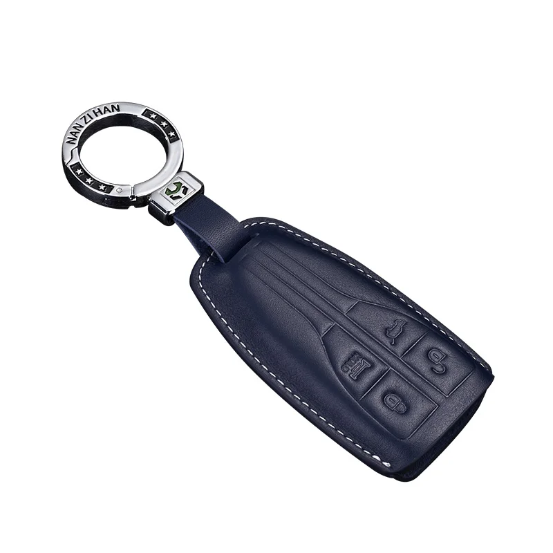 

Car Key Case For HongQi HS5 HS7 V6 2019-2022 Leather Key Chains Key Fob Cover Car Accessories