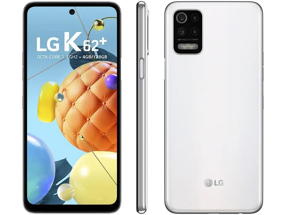 Smartphone LG K62 + 128GB White 4G Octa-Core - 4GB RAM Screen 6,59 ”Camera. Quad + Selfie 28MP