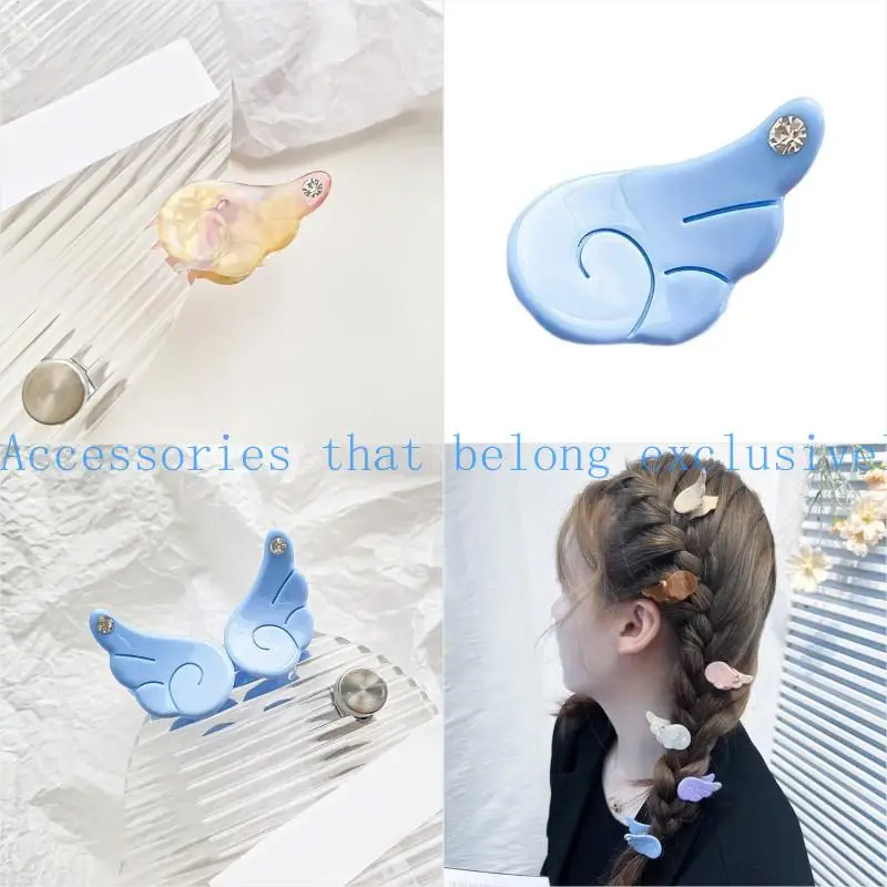 

31BB Sparkling Wing Shaped Hairpin Sturdy Plastic Hair Clip Secure Hold For Bridal Event Special Occasions Stylish Accessory