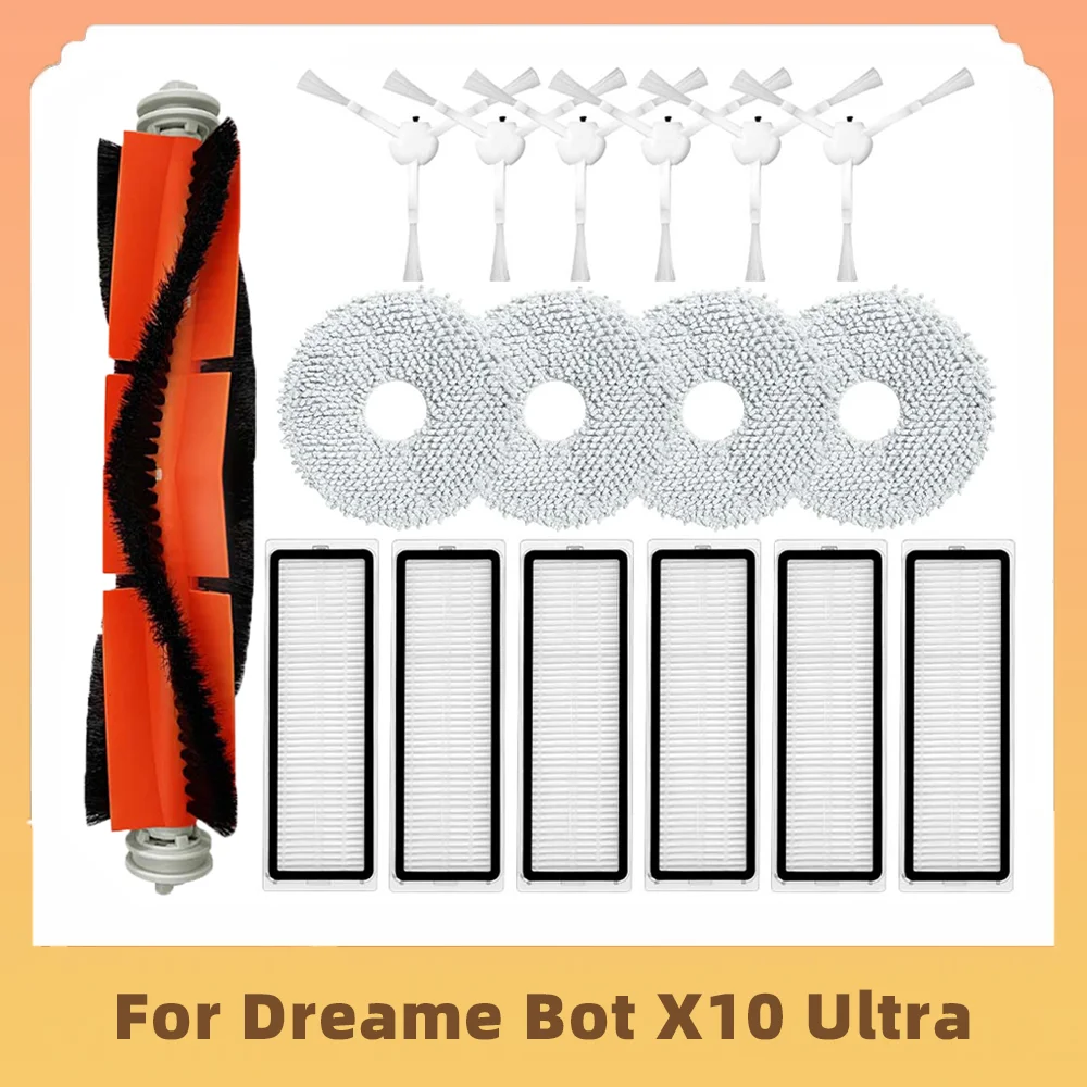 

For Dreame Bot X10 Ultra Robot Vacuums Main Side Brush Hepa Filter Mop Cloths Rag Spare Part Replacement Accessory