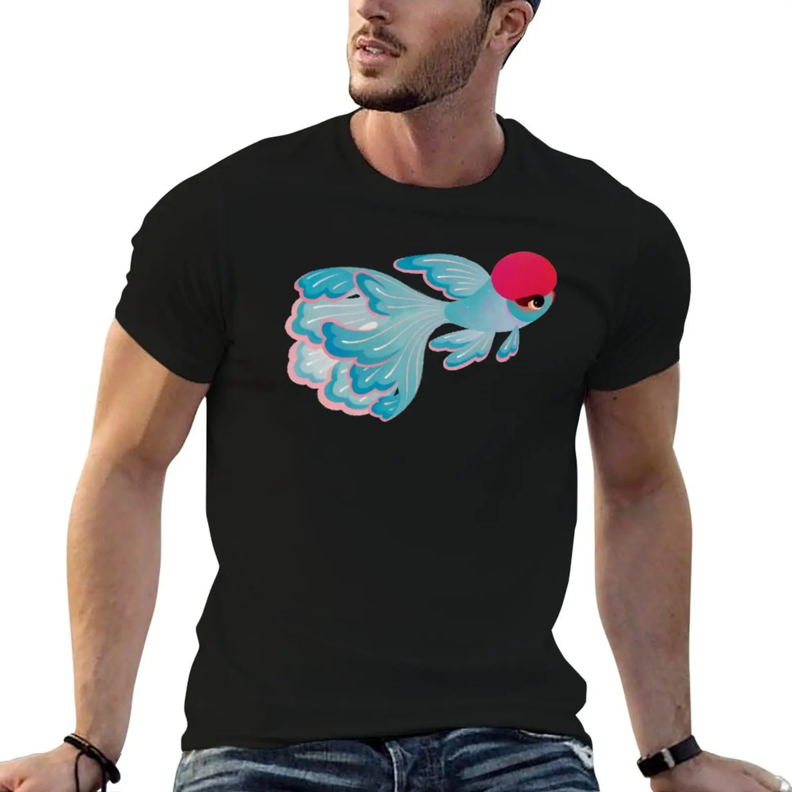 Camiseta Red Cap Oranda 2, camisetas de algodón 100% para hombre, camisetas de anime de alta calidad, camiseta oversize