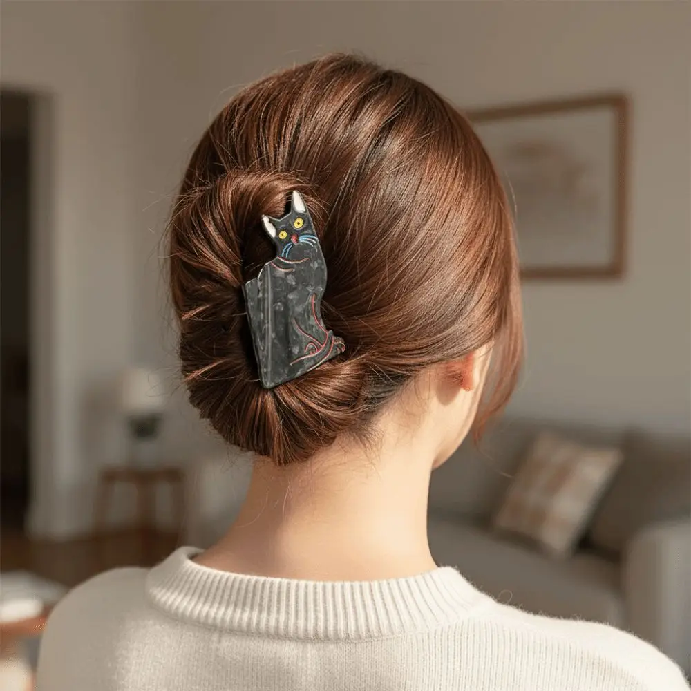 

Cute Acetic Acid Animal Acetate Hair Claw Pet Hairpin Cat Hair Clip Headdress Korean Style Dog Shark Clip Daily