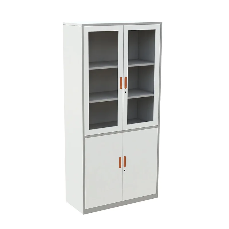 Steel Metal Storage Cabinet Industrial Swing Glass Door Filing Cabinet