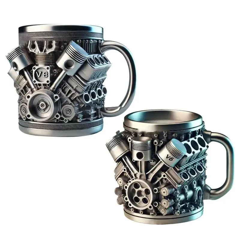 Engines Drinking Cup Reusable Car Engines Cocktail Mug Funny Stein Drinkware Portable Home Aesthetic Decoration for Kitchen