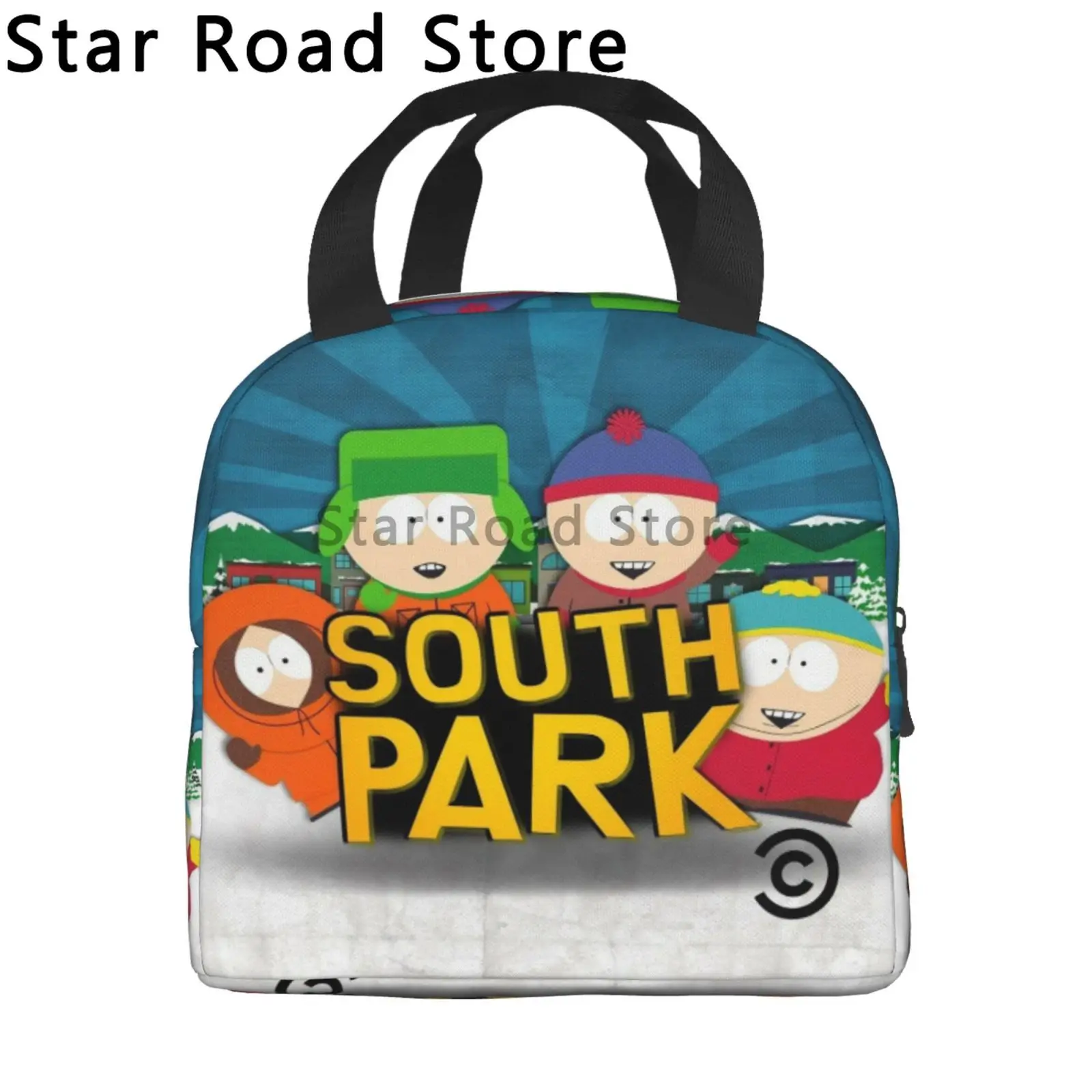 Cartoon Southparks Insulated Lunch Bag Thermal Lunch Container Large Tote Lunch Box Food Storage Bags School Kids Travel