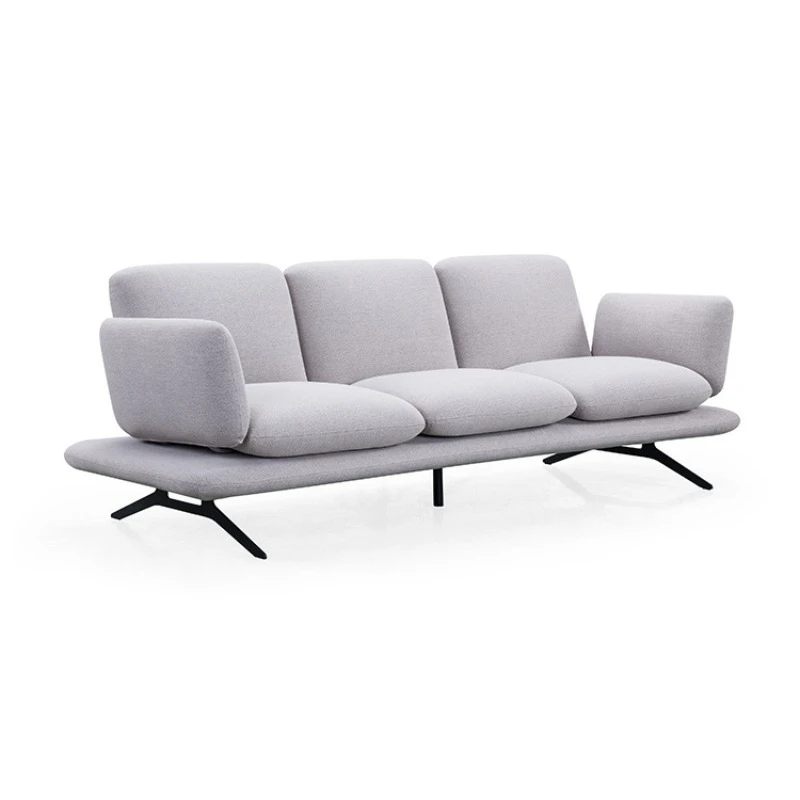 Multifunctional sofa, modern simple deformation rotating backrest straight row fabric living room sofa