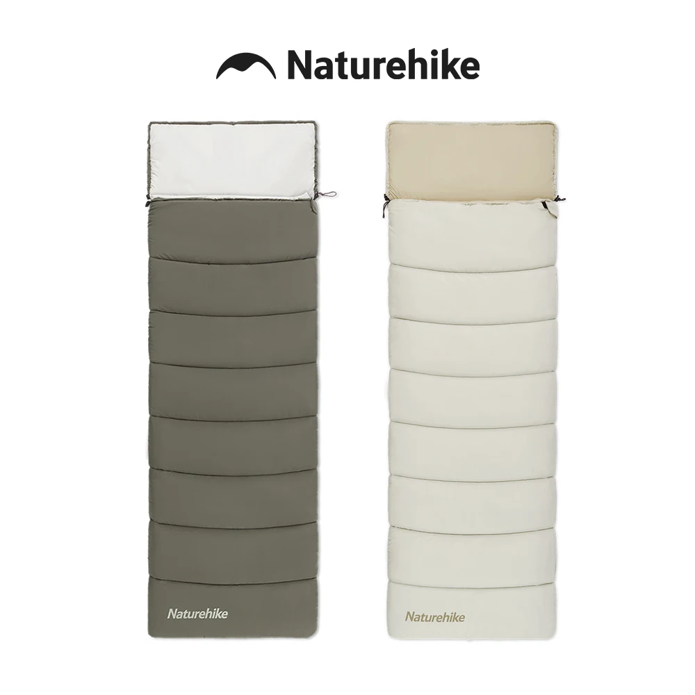 Naturehike 2026 New Envelope With Cap Sleeping Bag Can Be Spliced Double Large Quilt Washable Outdoor Camping Sleeping Bags