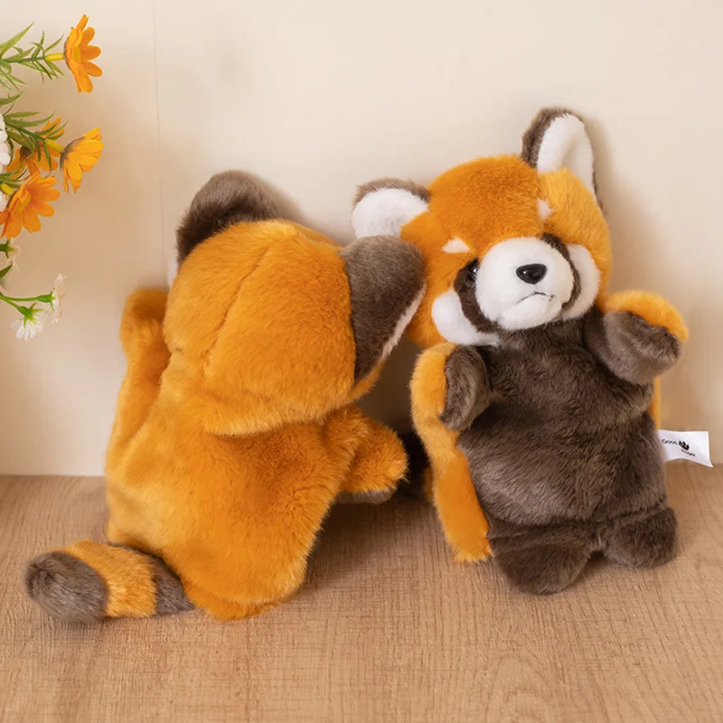 Quente feliz panda vermelho mão fantoche brinquedo de pelúcia divertido presente reconfortante pelúcia para criança costeffective para cama sofá escritório decoração casa almofada