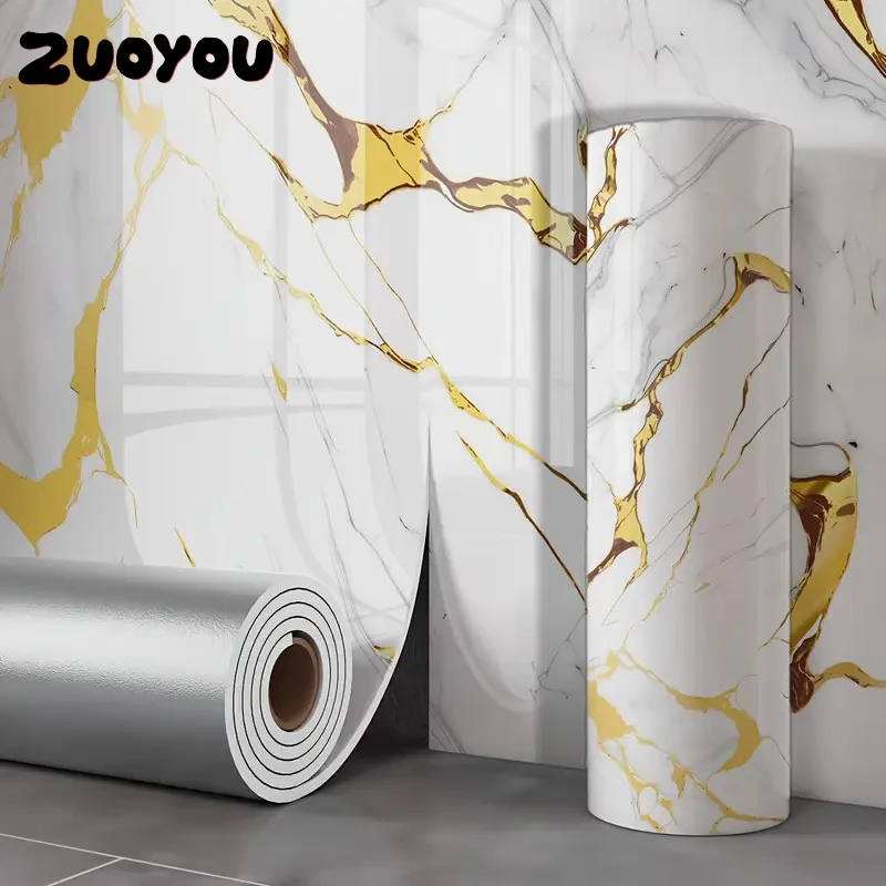 

Thicken Foam Self Adhesive Wallpaper for Ceiling/wall Renovation Faux Marble Peel and Stick Wall Stickers Living Room Home Decor
