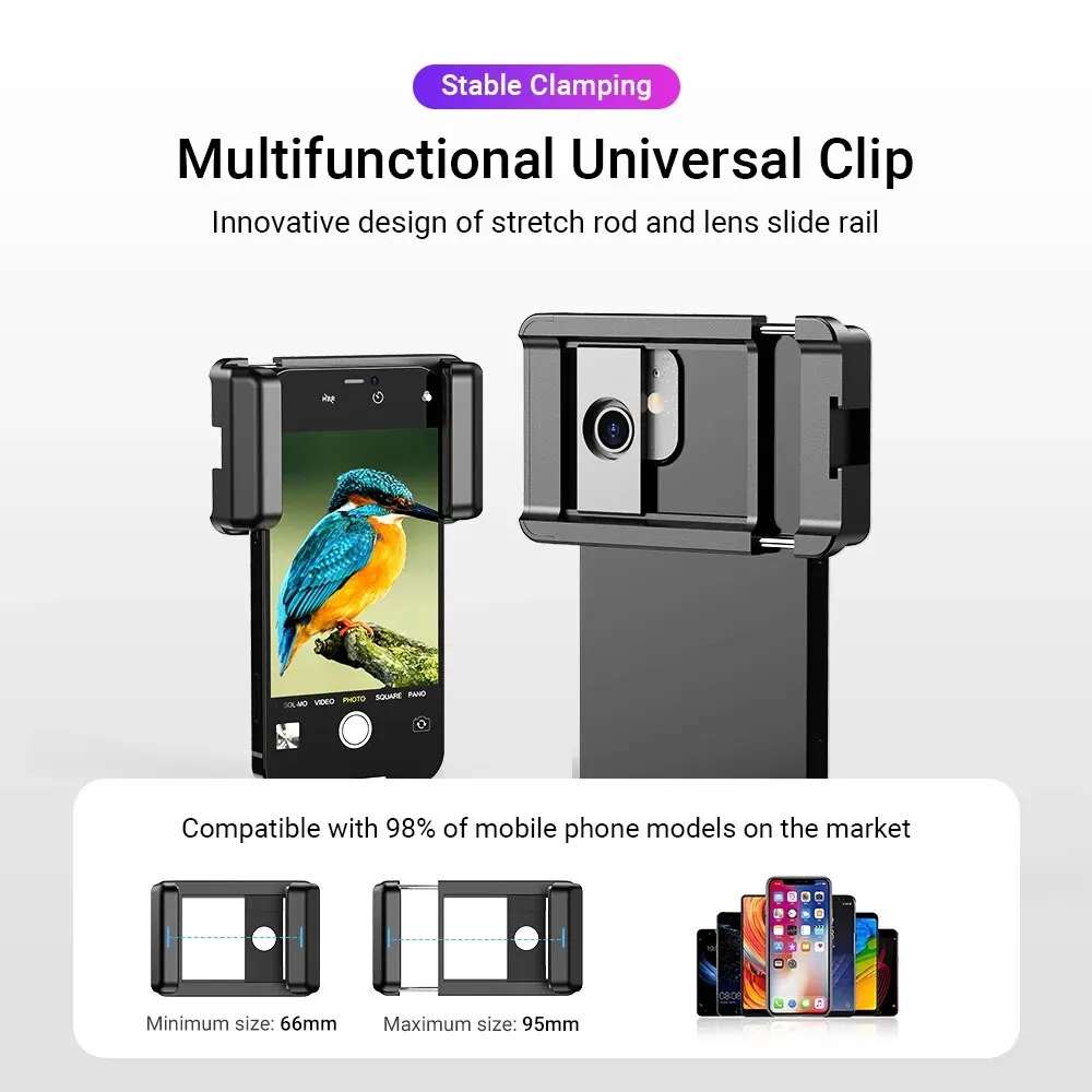 APEXEL HD تلسكوب تكبير 20-40x عدسة تليفوتو عدسة هاتف عدسة مع حامل ثلاثي قابل للتمديد لهواتف سامسونج آيفون جميع الهواتف الذكية