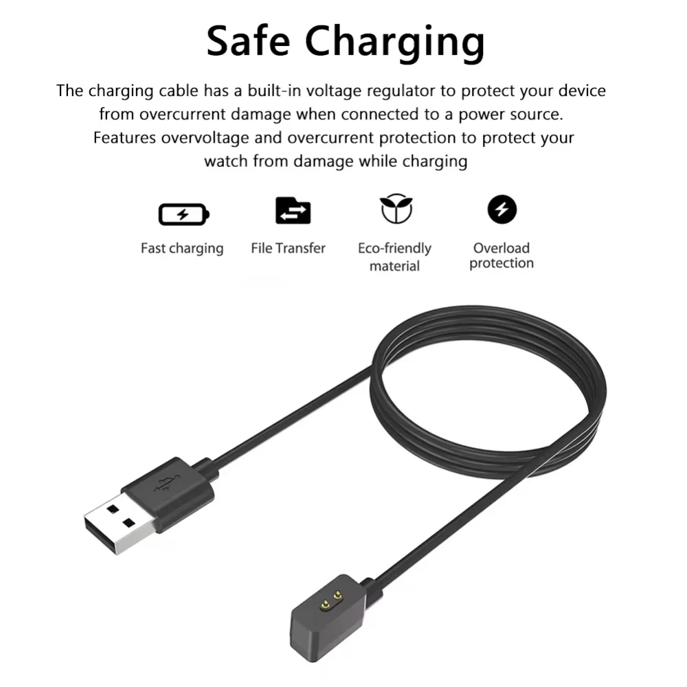 USB Charger Cable For Xiaomi Band 8 Active Mi Band8 Pro Magnetic Charging Cradle Adapter For Redmi Watch 3 4 Active Charger Dock