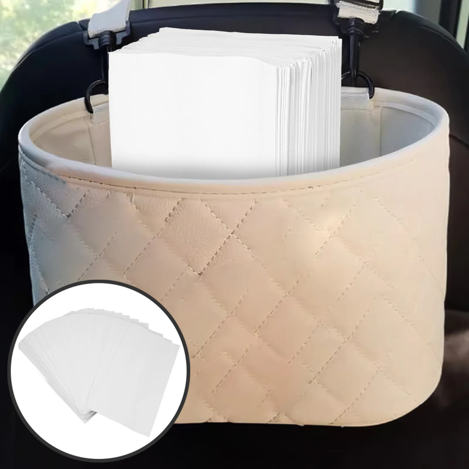 100Pcs Travel Vomit Bags Paper Trash Bags Motion Sickness Outdoor Car Airplane Use Paper Vomit Pouch Outdoor Trash Bag