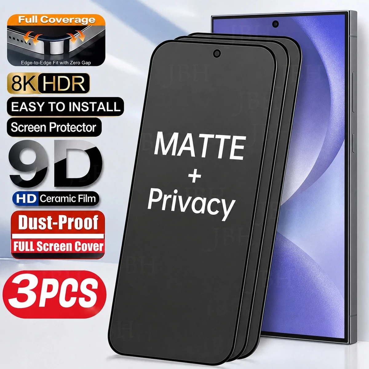 Privacy Matte Ceramic Screen Protector For Samsung Galaxy A56 A16 A55 A57 A54 A36 A37 S25 S26 Ultra S24 FE S23 S22 Anti-spy Film