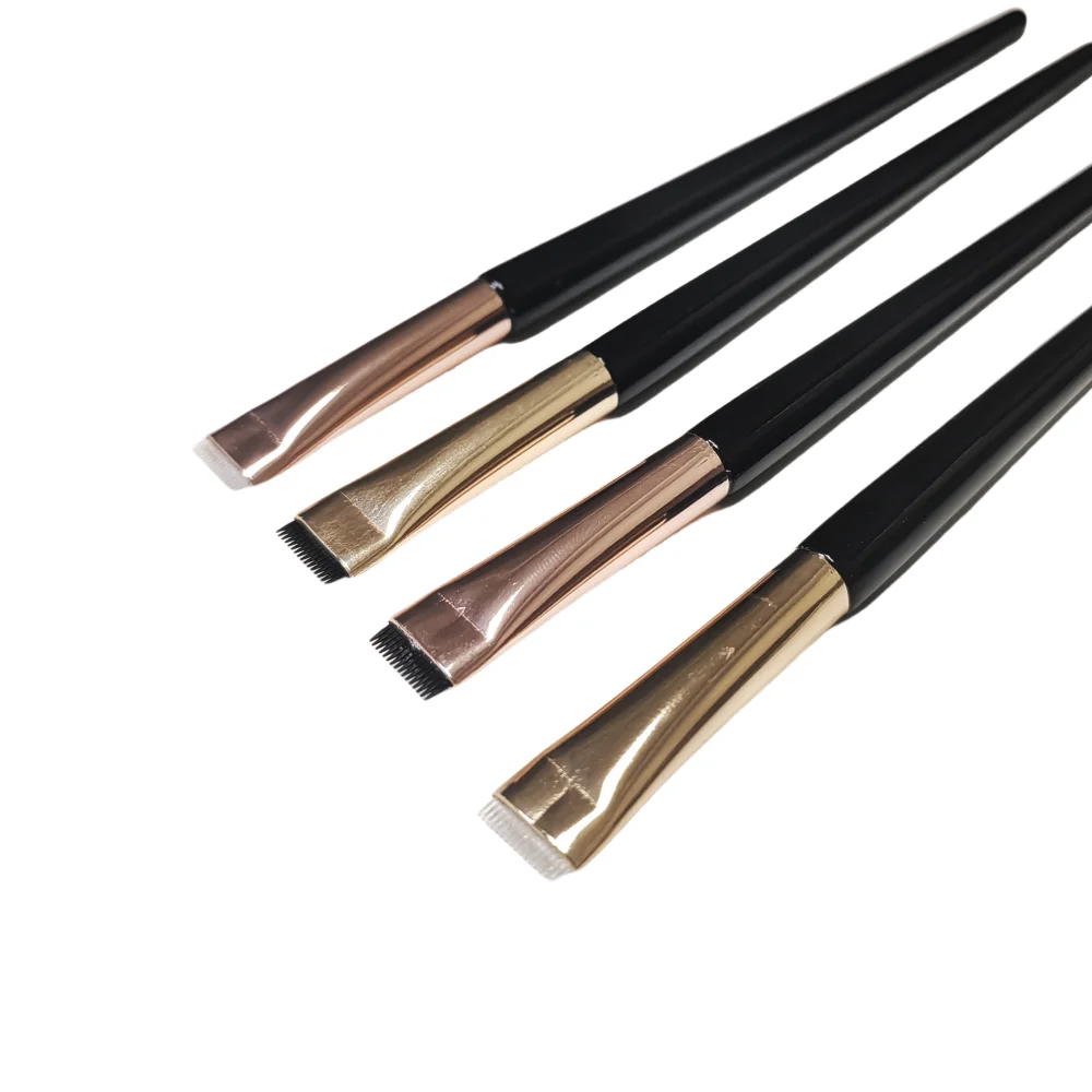 Reusable Black Color Tip Eyebrow Lamination Brushes comb Wooden Glue Balm Lash Lift Tools Private Label Available