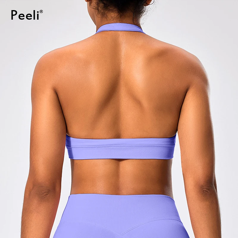 Workout Tank Top High Intensity Beauty Back Sports Top Wireless Padded Gym Halter Bra Yoga Underwear Impact Sports Bra Fitness