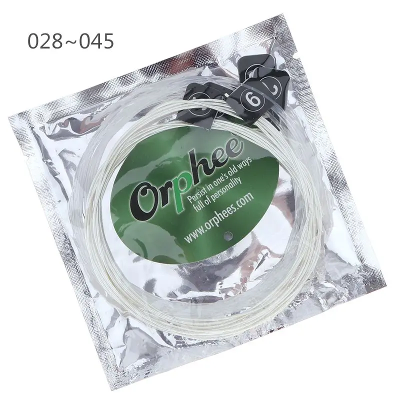 Orphee 6 pçs/set Cordas de guitarra clássica convencional Guitar String Series E/B/G/D/A/E Use fio de nylon de alta qualidade Sinta-se moderado