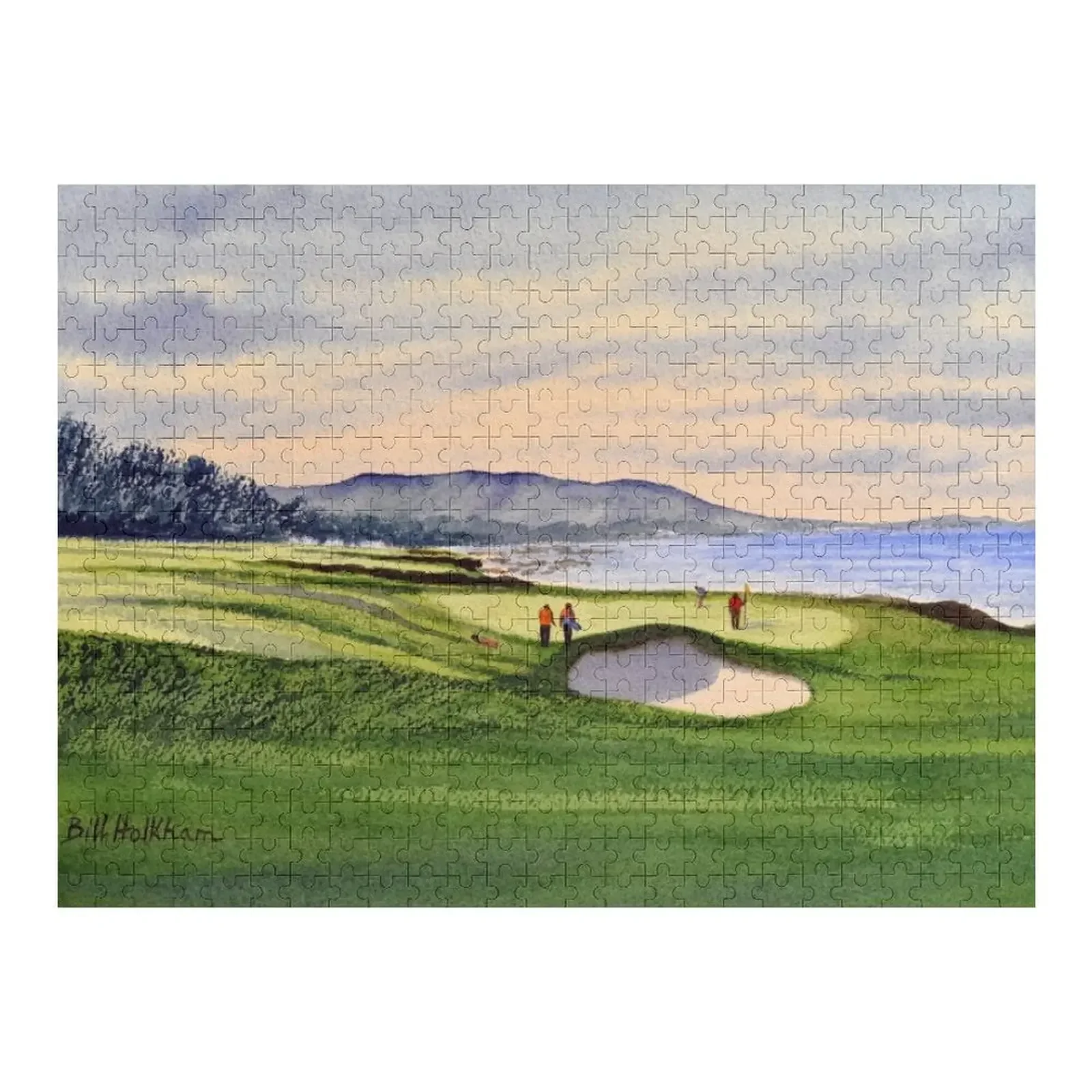 

Pebble Beach 9Th Hole Jigsaw Puzzle Customizable Gift Custom Name Wood Personalized Baby Object Picture Puzzle
