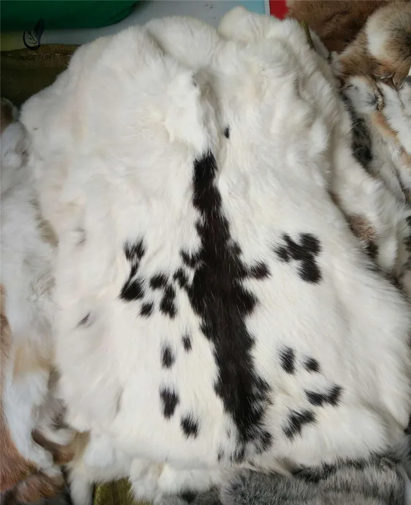 10 pcs Natural Rabbit skins real genuine Rabbit pelts For Crafts Hide DIY Sewing Fabric Fluffy