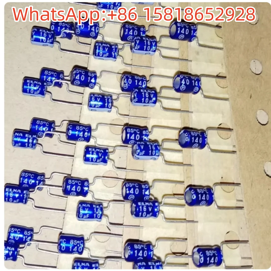 50pcs 16V10UF ELNA Blue Robe 16V10UF Audio Electrolytic Capacitor Size: 4X5mm