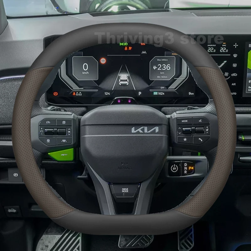 Leather Car Steering Wheel Cover For Kia Seltos GT Line K8 EV5 2026 Covers For Covers Auto interior Kia Seltos 2026 Accessories
