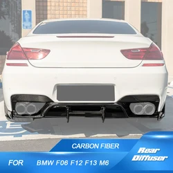 Rear Bumper Diffuser Lip Splitters for BMW 6 Series F06 F12 F13 M6 2013 - 2019 Car Rear Bumper Diffuser Lip Spoiler Carbon Fiber