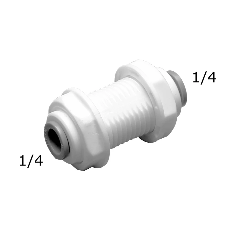 ITiGER-Conector de Tubería de PE para manguera de mampara, accesorio de conexión rápida recta, filtro de agua, piezas de ósmosis inversa, RO, 1/4,