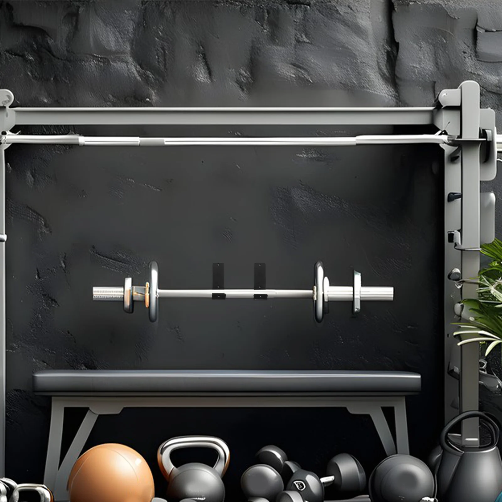 

1Pair Heavy Duty Gym Equipment Hangers for Squat Rack Barbell Storage Rack Durable Plastic J Hooks Barbell Holder