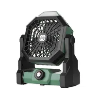 USB Rechargeable Outdoor Fan Electrodeless Speed Control up and down Swing Air Supply Portable Large Wind Camping Lighting Lamp
