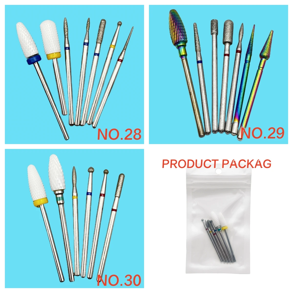 1 Set Hartmetall/Keramik/Diamant-Nagelbohrer-Set, Peeling abgestorbene Haut, russisches japanisches Vorbehandlungsset, Maniküre-Nagelwerkzeuge