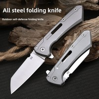 Outdoor multi-functional folding knife, mini high-hardness D2 steel fruit knife, paring knife, wild survival portable knife
