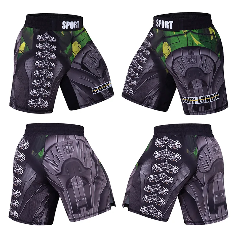 New Boxing MMA Shortss Bjj Rashguard per uomo Muay Thai Mma Shorts Sport Kickboxing abbigliamento maglie a compressione pantalone corto a buon