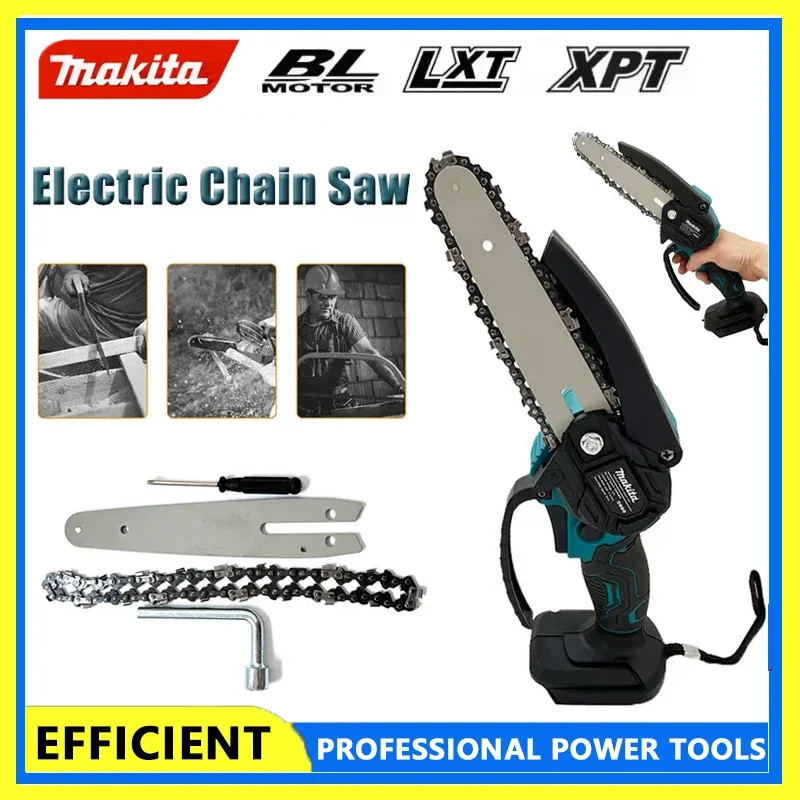 

Makita 6 Inch Chain Saw Electric Saw Handheld Portable Wood Logging Chainsaw Garden Pruning Wood Power Tool for 18V Battery