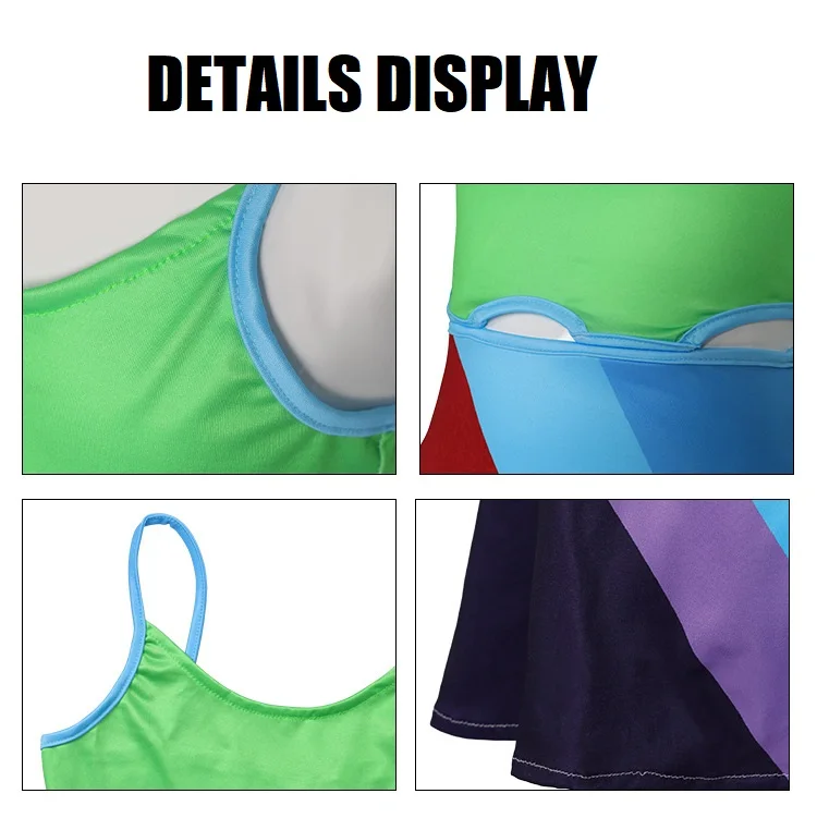 Cosplay für Frauen, inspiriertes Kleid, ausgefallene Kostüme, mehrfarbige Erwachsenenkostüme, Karneval, Halloween-Kostüm – Detail 2