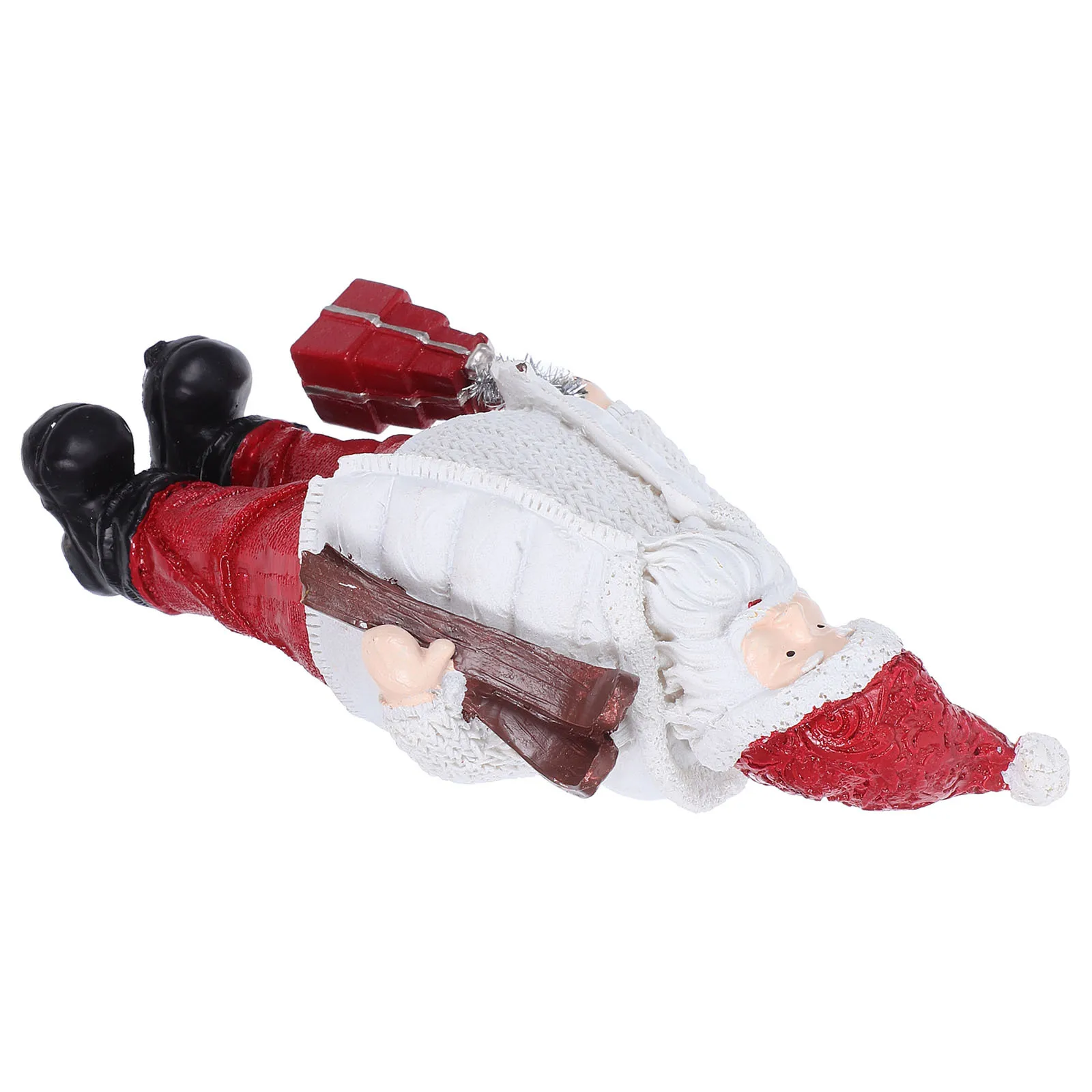 

Resin Santa Claus Figure - Detailed Christmas Tabletop Sculpture for Home Office Fireplace Mantle Holiday Party Decorative