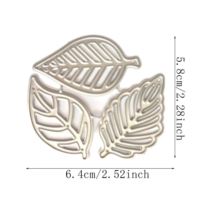 1Set Three Leaves Metal Cutting Dies DIY Stamps Crafts Template Mold Stencils for Embossing Scrapbooking Decoration