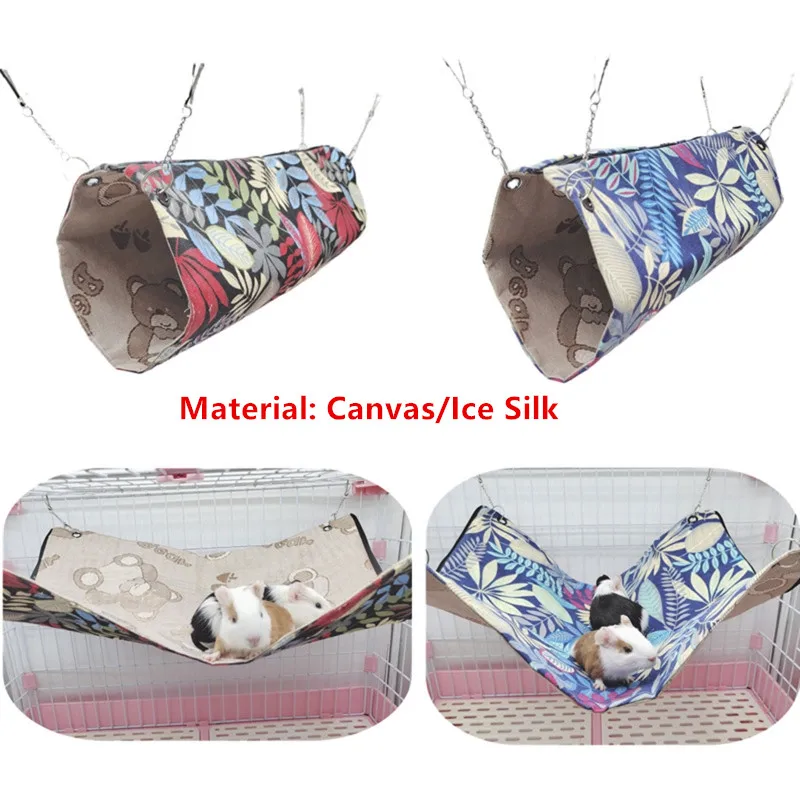 Breathable Summer Hamster Squirrel Hanging Hammock Swing for Sugar Glider Multi Color Design Hamster Ferret Accessories