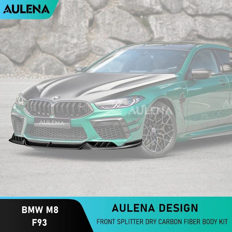 Aulena Dry Carbon Body Kit Front Splitter Front Lower Lip Spoiler Front Bumper Lip High Performance Dry Carbon For BMW M8(F93)