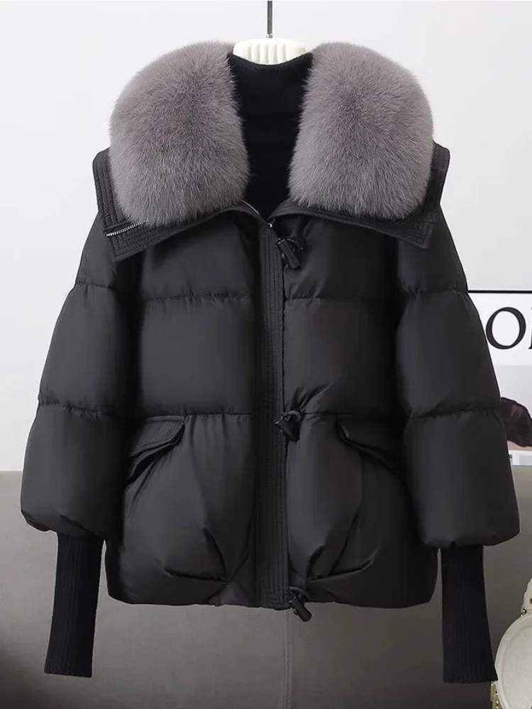 Winter Jackets Warm Parka Women Clothing Fur Collar Puffer Jacket Parka Trends Design Outerwear Snowwear Short Loose Coats Mujer