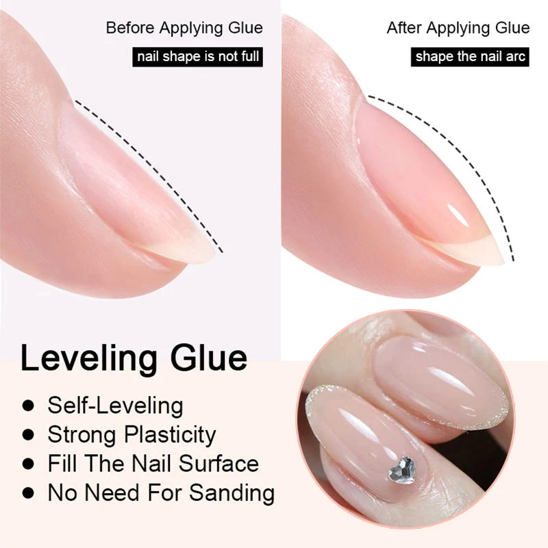 

AORY Nail Polish Auto Leveling Gel 10ml for Nail Art Nail Repair Care Solid Primer Healthy UV semi-permanent