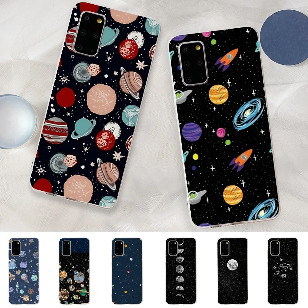 Planet Space Moon Phone Case For Samsung S21 A10 For Redmi Note 7 9 For Huawei P30Pro Honor 8X 10i Cover