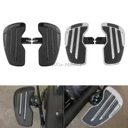 2pcs Chrome Motorcycle Front Foot Pedal Aluminum&Rubber Non-slip Adjustable For Harley Davidson Softail 2018-up models Sportster