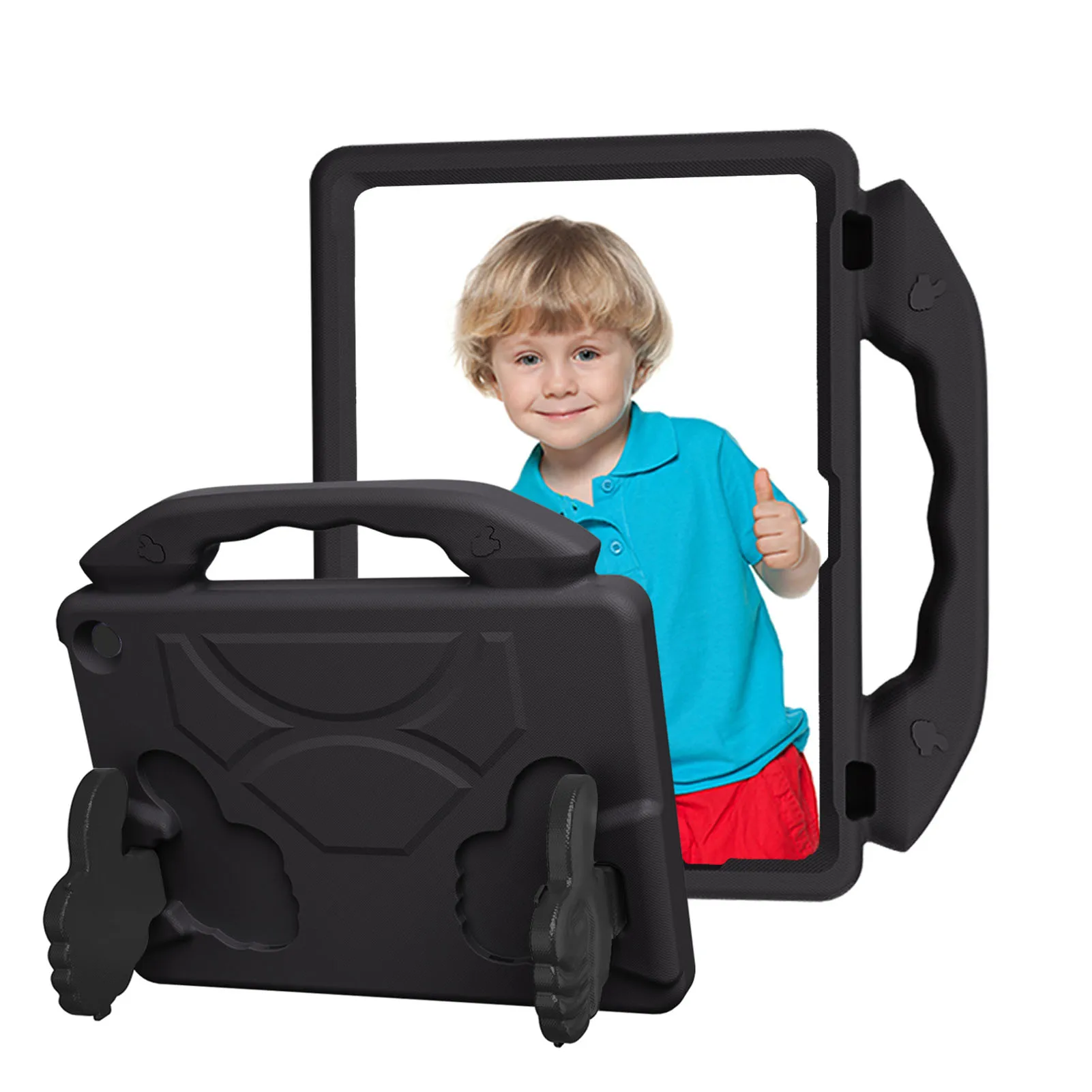 

Tablet Case Protective Cover EVA Rotatable Foldable Handle Washable Shockproof Precise Cutouts for Kindle Fire HD10 2021 2023