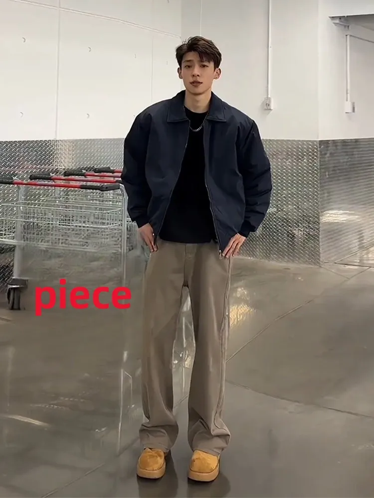 

Мужские джинсы Cleanfit с изогнутым ножом, прямые брюки с высокой талией, винтажные джинсовые осенние брюки Faion Woout